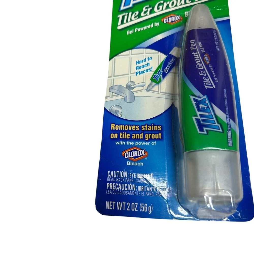 TILEX Tile & Grout Pen Removes Stains 2 oz Dual Tip Clorox Bleach NEW
